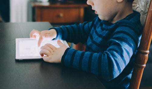 impact of media on child's emotional well-being child playing on tablet