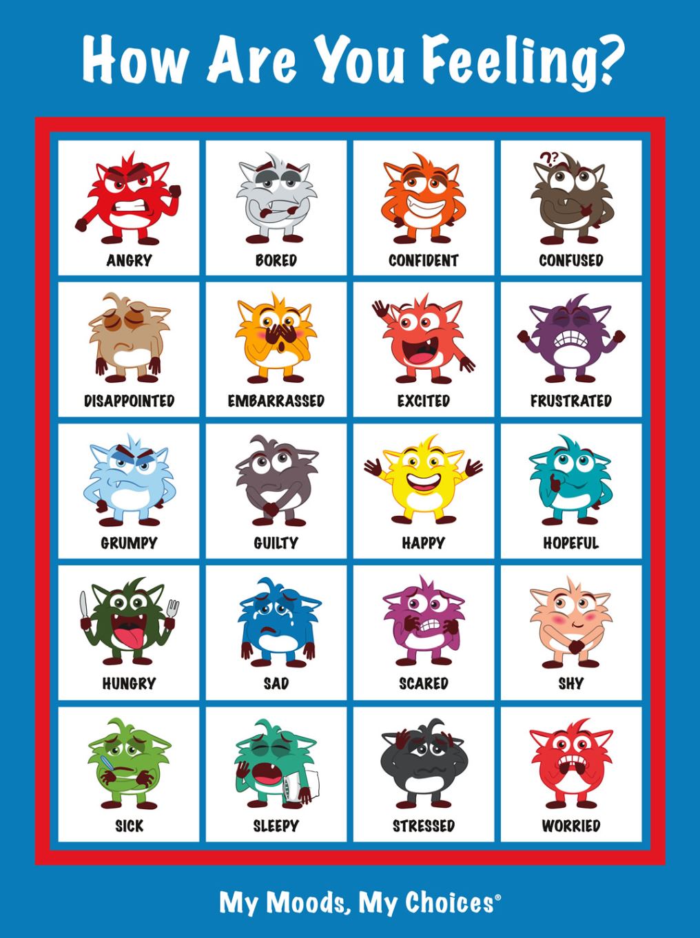 feeling monsters How Are You Feeling?" and "Wheel of Choice" Po